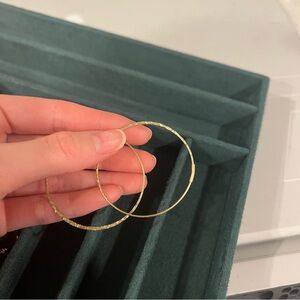 Anthropologie Gold Hoop Earrings